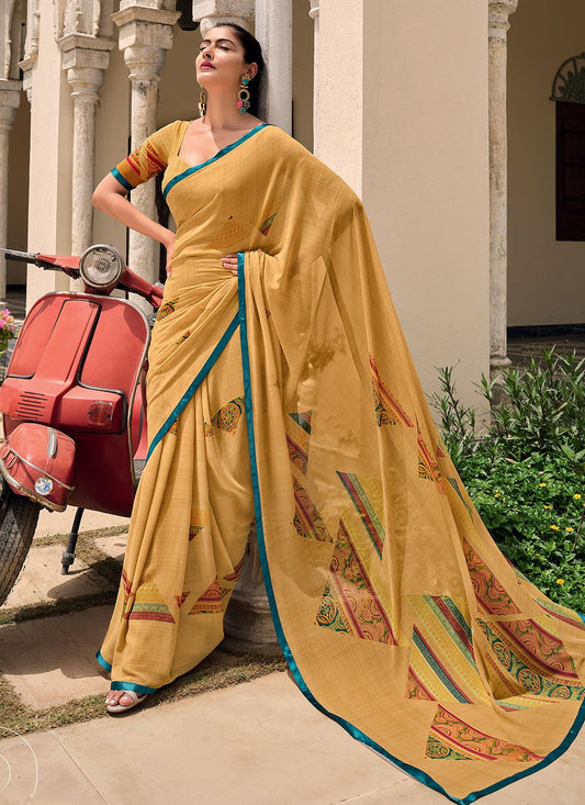 Trendy Saree Weight Less Beige Lace Saree