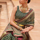 Classic Brasso Green Diamond Saree