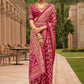 Classic Brasso Hot Pink Diamond Saree