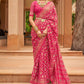 Contemporary Brasso Pink Diamond Saree