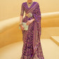 Designer Brasso Purple Weaving Saree