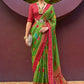 Traditional Saree Brasso Green Paisley Print Saree