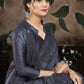 Classic Brasso Organza Grey Print Saree