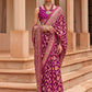 Classic Brasso Purple Diamond Saree