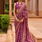 Classic Brasso Purple Diamond Saree