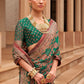 Classic Brasso Green Diamond Saree