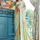Trendy Saree Brasso Sea Green Fancy Work Saree