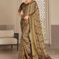 Classic Silk Viscose Brown Grey Weaving Saree
