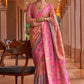 Trendy Saree Patola Silk Brown Pink Patch Border Saree