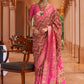 Trendy Saree Patola Silk Brown Pink Patch Border Saree