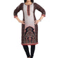 Designer Kurti Blended Cotton Brown Digital Print Kurtis