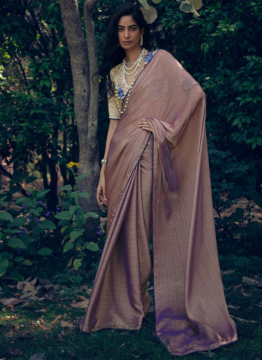 Classic Art Silk Brown Woven Saree