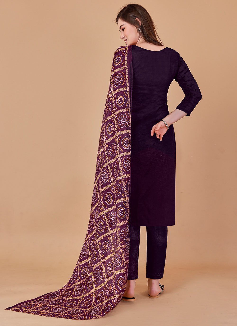 Trendy Suit Banarasi Silk Brown Jacquard Work Salwar Kameez