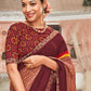 Trendy Saree Chiffon Brown Fancy Work Saree