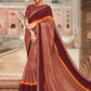 Trendy Saree Chiffon Brown Fancy Work Saree