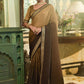 Trendy Saree Chinon Brown Embroidered Saree