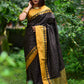 Classic Raw Silk Brown Woven Saree