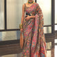 Contemporary Handloom Silk Brown Weaving Saree