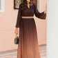 Designer Gown Georgette Brown Plain Gown