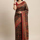 Trendy Saree Cotton Brown Woven Saree