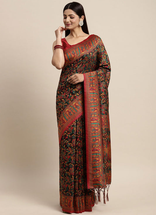 Trendy Saree Cotton Brown Woven Saree