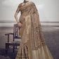 Contemporary Silk Brown Digital Print Saree
