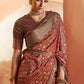 Designer Crepe Silk Brown Digital Print Saree