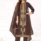 Salwar Suit Viscose Brown Embroidered Salwar Kameez