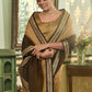 Classic Chinon Crush Brown Embroidered Saree