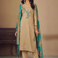 Salwar Suit Muslin Brown Embroidered Salwar Kameez