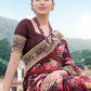 Contemporary Silk Brown Digital Print Saree