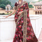 Contemporary Silk Brown Digital Print Saree