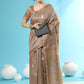 Contemporary Handloom Silk Brown Woven Saree