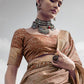 Trendy Saree Silk Brown Digital Print Saree