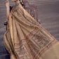 Trendy Saree Silk Brown Digital Print Saree