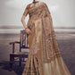 Trendy Saree Silk Brown Digital Print Saree