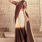 Trendy Saree Georgette Brown Embroidered Saree