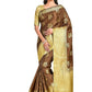 Contemporary Kanjivaram Silk Brown Zari Saree