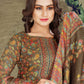 Salwar Suit Pashmina Brown Hand Work Salwar Kameez