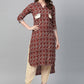 Casual Kurti Rayon Brown Print Kurtis