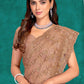 Trendy Saree Net Brown Embroidered Saree