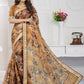 Classic Organza Brown Cord Work Saree