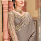 Classic Silk Brown Embroidered Saree