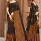 Classic Silk Brown Print Saree