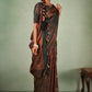 Traditional Saree Georgette Brown Weaving Saree