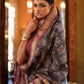 Contemporary Tussar Silk Brown Digital Print Saree
