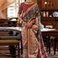 Contemporary Tussar Silk Brown Digital Print Saree