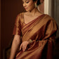 Trendy Saree Kanjivaram Silk Brown Weaving Saree