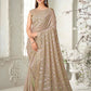 Contemporary Georgette Brown Fancy Work Saree