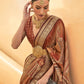 Contemporary Silk Brown Woven Saree